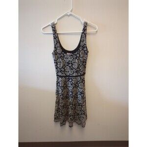 Love...ady Women's Size Small Black & White Fit and Flare Mini Dress